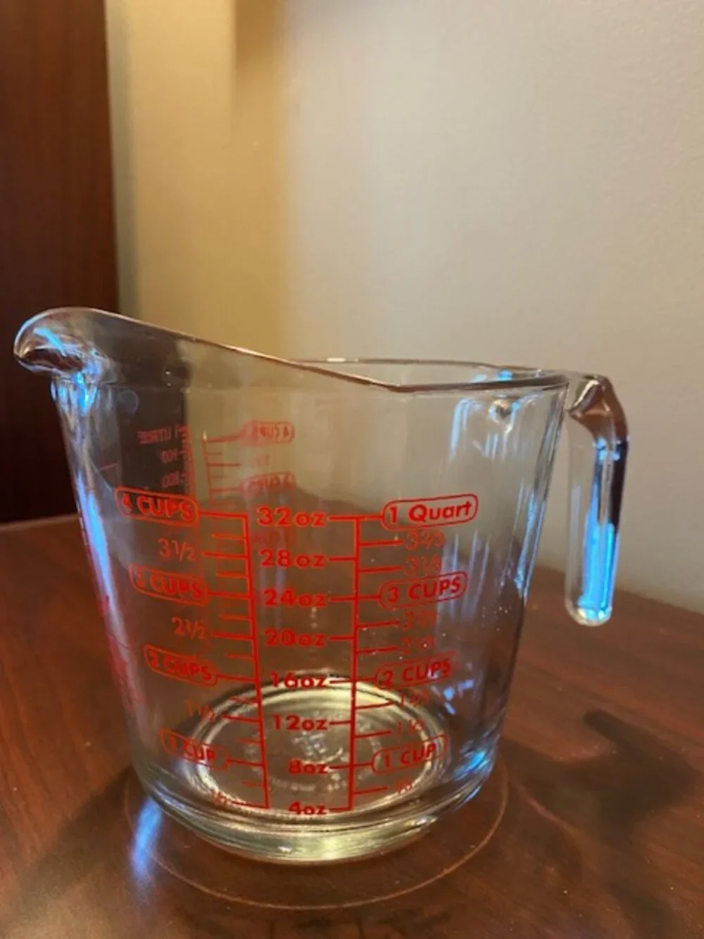 Anchor Hocking Fire King Glass Measuring Cup 4 Cup 32 oz - Fast Ship Never Used